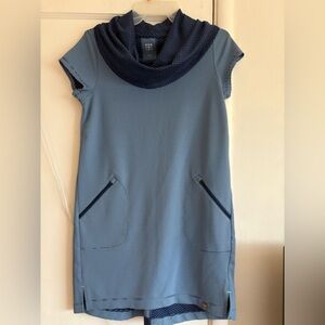 Title Nine Blue Cowl Neck Dress